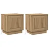 Image de Vidaxl Tables De Chevet Avec LumiÃ¨res Led 2 Pcs ChÃªne Artisanal 44x34,5x45 Cm