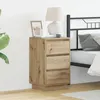 Image de Vidaxl Cabinet De Chevet Avec Led ChÃªne Artisan 39x34.5x65 Cm Bois D'ingÃ©nierie