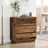 Image de Table De Chevet Vidaxl Avec Led En Bois Vieilli 71x34,5x75 Cm En Bois D'ingÃ©nierie