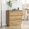 Image de Commode de chevet avec LED ChÃªne Artisan 71x34,5x75 cm Bois d'ingÃ©nierie
