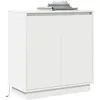 Image de vidaXL Buffet LED blanc - 71x34.5x75 cm, en bois d'ingÃ©nierie