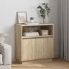 Image de Vidaxl Buffets Et Vaisseliers ChÃªne Sonoma Panneau De Particules Moyen