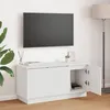 Image de Vidaxl Meuble Tv Blanc 100x38x49 Cm Bois D'ingÃ©nierie