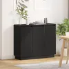 Image de Buffet vidaXL avec LED en chÃªne noir 90x32x75 cm en bois d'ingÃ©nierie