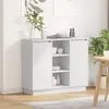 Image de vidaXL Buffet avec LED Blanc 90x32x75 cm Bois d'ingÃ©nierie
