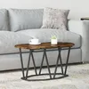 Image de Table Basse Vidaxl En ChÃªne FumÃ© 80x40x40,5 Cm En Bois Composite Et MÃ©tal