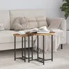 Image de Set De 2 Tables D'appoint Vidaxl En Vieux Bois, Bois ReconstituÃ© Et MÃ©tal