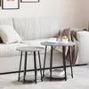 Image de Table d'appoint vidaXL 2 piÃ¨ces Gris Sonoma en bois d'ingÃ©nierie et mÃ©tal