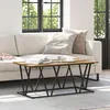 Image de Table Basse Vidaxl En Bois Ancien 100x50x40 Cm, En AgglomÃ©rÃ© Et MÃ©tal