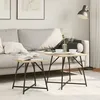 Image de Table D'appoint Vidaxl 2 Pcs En Bois D'ingÃ©nierie ChÃªne Sonoma Et MÃ©tal