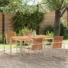 Image de Vidaxl Table De Salle Ã Manger 150x90x75 Cm En Bois Massif De Teck