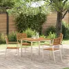 Image de Vidaxl Chaises De Jardin Marron Naturel Et Argent Bois D'acacia Et MÃ©tal