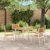 Image de Vidaxl Chaises De Jardin Empilables 4 Pcs En Bois Massif De Teck Et MÃ©tal