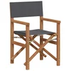 Image de vidaXL Chaise de directeur pliante Gris 56 x 54 x 87 cm