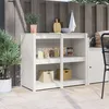 Image de Vidaxl Armoire De Cuisine D'extÃ©rieur Blanc 106x55x92 Cm En Bois Massif De Pin