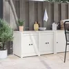 Image de Vidaxl Meuble De Cuisine D'extÃ©rieur Blanc 106x55x64 Cm En Bois Massif De Pin