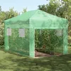 Image de Vidaxl Serre Walk-In Avec Cadre Pop-Up Vert 430x290x315 Cm Acier