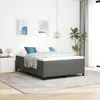 Image de Lit Ã  ressorts vidaXL Gris clair 160x200 cm en tissu velours cÃ´telÃ©
