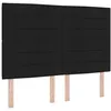 Image de vidaXL TÃªte de lit Design Lines Noir 140 cm Tissu