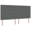 Image de vidaXL TÃªte de Lit Design Lignes Gris FoncÃ© 200 cm Tissu