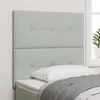 Image de TÃªte de lit vidaXL Boutons CapitonnÃ©s Gris Clair 90 cm Velours