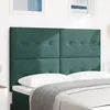 Image de CabeÃ§a de cama vidaXL Bouton RembourrÃ© Vert FoncÃ© 140 cm Velours