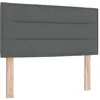 Image de vidaXL TÃªte de Lit LED Design Lignes Gris FoncÃ© 80 cm Tissu
