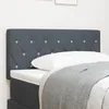 Image de vidaXL TÃªte de Lit LED capitonnÃ©e avec boutons en cristal gris foncÃ© 100 cm velours, vidaXL TÃªte de Lit capitonnÃ©e gris foncÃ© 100 cm velours