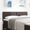 Image de TÃªte de lit LED vidaXL matelassÃ©e boutonnÃ©e marron foncÃ© 80 cm en tissu