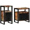 Image de Vidaxl Ensemble De Mobilier De Salle De Bain Avec Stockage 2 Pcs