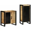 Image de vidaXL Ensemble de mobilier de salle de bain avec Ã©tagÃ¨re avec stockage avec porte 2 pcs