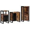 Image de Vidaxl Ensemble De Mobilier De Salle De Bain Avec ÃtagÃ¨re Avec Stockage Avec Porte 3 Pcs