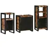 Image de Vidaxl Ensemble De Mobilier De Salle De Bain Avec ÃtagÃ¨re Avec Stockage Avec Porte 3 Pcs