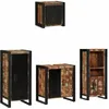 Image de Vidaxl Ensemble De Mobilier De Salle De Bain Avec ÃtagÃ¨re Avec Stockage Avec Porte 4 Pcs