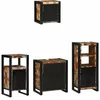 Image de Vidaxl Ensemble De Mobilier De Salle De Bain Avec ÃtagÃ¨re Avec Stockage Avec Porte 4 Pcs