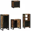 Image de Vidaxl Ensemble De Mobilier De Salle De Bain Avec ÃtagÃ¨re Avec Stockage Avec Porte 4 Pcs