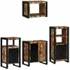 Image de Vidaxl Ensemble De Mobilier De Salle De Bain Avec ÃtagÃ¨re Avec Stockage Avec Porte 4 Pcs