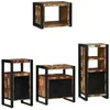 Image de Vidaxl Ensemble De Mobilier De Salle De Bain Avec ÃtagÃ¨re Avec Stockage Avec Porte 4 Pcs