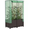 Image de Vidaxl JardiniÃ¨re SurÃ©levÃ©e Avec Housse Aspect Rotin 80x40x138 Cm