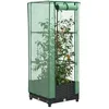 Image de Vidaxl JardiniÃ¨re SurÃ©levÃ©e Avec Housse Aspect Rotin 40x40x123 Cm