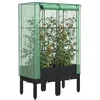 Image de Vidaxl JardiniÃ¨re SurÃ©levÃ©e Avec Housse Aspect Rotin 80x40x140 Cm