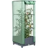 Image de Vidaxl JardiniÃ¨re SurÃ©levÃ©e Avec Housse Aspect Rotin 40x40x123 Cm
