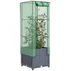 Image de Vidaxl JardiniÃ¨re SurÃ©levÃ©e Avec Housse Aspect Rotin 40x40x139 Cm