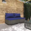 Image de Vidaxl JardiniÃ¨re SurÃ©levÃ©e Avec Housse Aspect Rotin 160x40x140 Cm