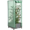 Image de Vidaxl JardiniÃ¨re SurÃ©levÃ©e Avec Housse Aspect Rotin 40x40x123 Cm