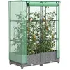 Image de Vidaxl JardiniÃ¨re SurÃ©levÃ©e Avec Housse Aspect Rotin 80x40x123 Cm