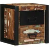 Image de vidaXL Table de chevet multicolore 40x35x40 cm bois de rÃ©cupÃ©ration