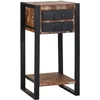 Image de vidaXL Table d'appoint Multicolore 40x40x80 cm en bois rÃ©cupÃ©rÃ©