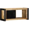 Image de vidaXL Meuble TV 80x30x35 cm bois massif de manguier brut