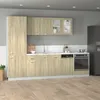 Image de Vidaxl Ensemble D'armoires Cuisine 8pcs ChÃªne Sonoma Bois D'ingÃ©nierie